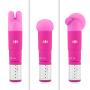 Discreet Pinpoint Massager - Multi Speed Pocket Vibrator - Waterproof - 3 Silicone Attachments - Massage Kit - Sex Toy for Women - Sex Toy for Couples (Pink)