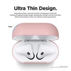 elago Upgraded AirPods Case (Front LED Visible) Protective Skinny Cover (with no Hinge) Compatible with Apple AirPods 2 and 1 (Lovely Pink)