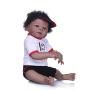 Zero Pam 22 inch Biracail Reborn Dolls Football Teenager Full Body Silicone Vinyl Black Skin Boy Anatomically Correct Waterproof Toys (Girl)