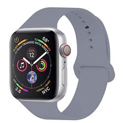 YANCH Compatible with for Apple Watch Band 38mm 42mm 40mm 44mm, Soft Silicone Sport Band Replacement Wrist Strap Compatible with for iWatch Series 4/3/2/1, Nike+,Sport,Edition