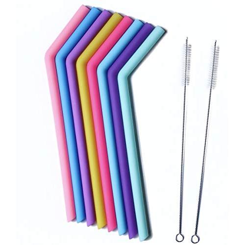 Love Coco Big Silicone Straws for 30 oz Tumbler | 10 Pieces | BPA-free and Reusable