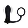 ARIRRA Silicone Vibrating Penis Ring Prostate Massager Butt Plug Anal Vibrator Sex Toys for Men