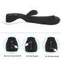 Auonk Function Vibrant Silicone Waterproof Toys for Women (Black-008)
