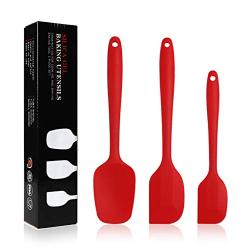 Silicone spatula set of 3 Kitchenware Heat resistant Food grade Comfortable Health Nonstick spatula Used for cooking baked cake decoration