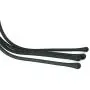 KINK By Doc Johnson The Quad Premium Silicone Whip, Black