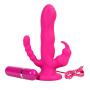Eden Toys Eden triple pleasure hands free silicone vibrator - Silicone Triple stimulation vibrator