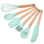 Blender Multi-Function Environmentally Friendly Cooking Colander Silicone Kitchenware 6-Piece Non-Stick Pan Kitchen Tool Egg Beater Brush