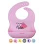 KIDDO FEEDO Silicone Bibs for Babies and Toddlers - 6 Unique Designs/Colors Available ? Waterproof, Soft and Easy-Clean - BPA Free - Pink