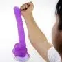 LLGGDD 16-inch Ultra-Long Soft V-?-Br?tors Reality D?`Ld.?S Silicone Medical Material with Suction Cup Stick Safe Soft Beginner (Color : E)