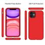 Miracase Liquid Silicone Case Compatible with iPhone 11 6.1 inch(2019), Gel Rubber Full Body Protection Shockproof Cover Case Drop Protection Case（Red）