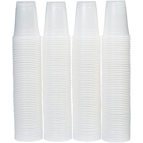 AmazonBasics 16-Ounce Disposable Plastic Cups, 240-Pack, Clear, Translucent