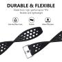 iGK Replacement Compatible for Fitbit Versa Bands Black,Breathable Bands Sport Watch Strap Wristband Compatible with Fitbit Versa/Versa Lite Edition/Versa Special Edition/Versa 2 for Women Men 3 Pack
