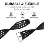 iGK Replacement Compatible for Fitbit Versa Bands Black,Breathable Bands Sport Watch Strap Wristband Compatible with Fitbit Versa/Versa Lite Edition/Versa Special Edition/Versa 2 for Women Men 3 Pack