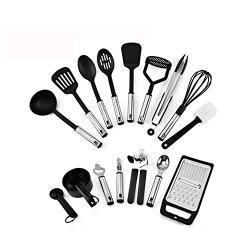 Silicone Kitchenware Set Cooking Spoon Shovel Kitchen Tools Kitchen Accessories Silver 1030cm