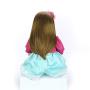 KEIUMI 24 Inch Newborn Girl Realistic Reborn Baby Doll Cloth Body 60 cm with Long Hair Toddler Birthday Gifts (Blue)