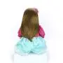 KEIUMI 24 Inch Newborn Girl Realistic Reborn Baby Doll Cloth Body 60 cm with Long Hair Toddler Birthday Gifts (Blue)