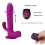 Tight Design Telescopic Rechargeable Suction Cup Wireless Massager Multi Speeds Full Body Massage Waterproof Silicone Toy