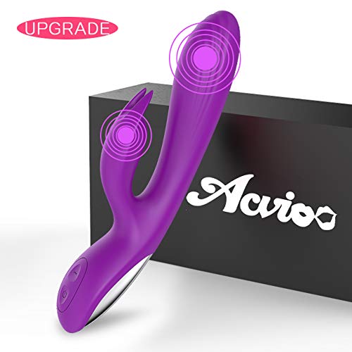 G Spot Rabbit Vibrator with Bunny Ears for Clitoris Stimulation,Rechargeable Quiet Vagina Stimulator with 10 Vibration Modes, Waterproof Dildo Sex Toys for Women and Couples