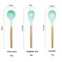 HUShjsd Silicone Kitchenware Set 12-piece Set, Do Not Hurt The Pot Cooking Spoon, Large Hanging Spoon Shovel Set - Non-toxic Chef Gadget, Green
