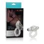 CalExotics Nubby Lover’s Delight - Vibrating Waterproof Cock Ring - Silicone Sex Toy Vibrator for Couples - Clear