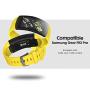 NotoCity Compatible Samsung Gear Fit2 Pro Band Solft Silicone Gear Fit2 Watch Strap Samsung Gear Fit2 Pro Smartwatch Bands Man Women(Yellow, Large)