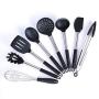 Silicone kitchenware set with food grade high temperature resistant household silicone, 8 piece set including spoon shovel kitchen tool, 8-piece set