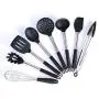 Silicone kitchenware set with food grade high temperature resistant household silicone, 8 piece set including spoon shovel kitchen tool, 8-piece set