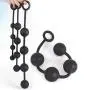 1PC Big Silicone Anal Plug Vaginal Dilator Anal Beads Unisex Butt Plug Expander Vibrant Sex Toys with 4 Balls (S)
