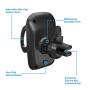 Beam Electronics Universal Smartphone Car Air Vent Mount Holder Cradle Compatible With iPhone XS XS Max XR X 8 8+ 7 7+ SE 6s 6+ 6 5s 4 Samsung Galaxy S10 S9 S8 S7 S6 S5 S4 LG Nexus Nokia and More