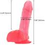 Realistic Dildo Dick, Penis Dong with Suction Cup, Best Silicone Cock for Vaginal G-spot and Anal Play, Sex Toy for Female Masturbation