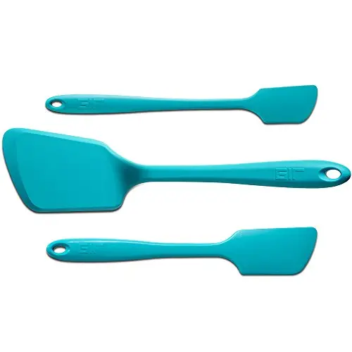 3 Piece Premium Silicone Spatula Set, Teal