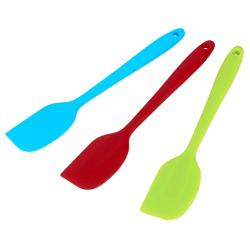 OUNONA Cake Scraper Cream Butter Spatula Mixing Batter Scraper Brush Silicone Baking Tool (Random Color)