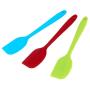 OUNONA Cake Scraper Cream Butter Spatula Mixing Batter Scraper Brush Silicone Baking Tool (Random Color)