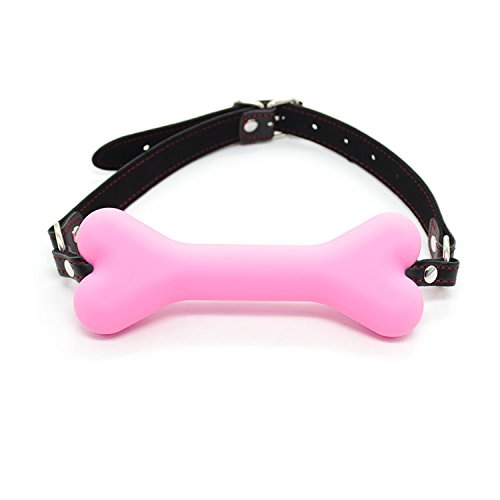 GEBDSM Sex Tools Sex Toy Erotic Fetish Dog Bone Silicone Plug Open Mouth Ball Gag Buckle Belt SM Restraints For Adult Flirt Beginner Lingerie Sex Club Role Play BDSM Kit (Pink)