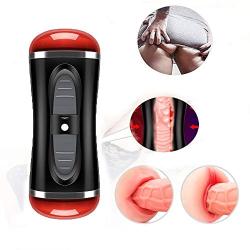 IOGHO Mens 3D Realistic Lifelike Silicone Handheld Adult Toys for Men Relaxing Sucking Modes Male Hands Free Automatic Auto Sucking Device