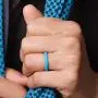 ThunderFit Womens Thin and Stackable 4 Pack Silicone Rings Wedding Bands 2.5mm Width - 2mm Thick