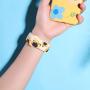 KOLEK Floral Bands Compatible with Apple Watch 42mm 44mm, Silicone Fadeless Pattern Printed Replacement Bands for iWatch Series 4 3 2 1, Sunflower, M L