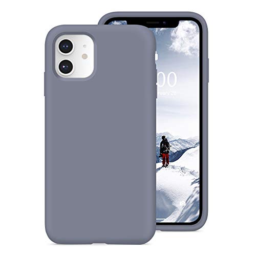 PCGAGA iPhone 11 Silicone Case, Soft Touch Silicone Case for iPhone 11, Full Covered Silicone Case, Slim Protective Phone Cases Compatible with iPhone 11 6.1&quot (Lavender Gray)