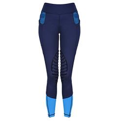 HR Farm Womens Silicone Tights Horse Riding Gel Grip Pull On Leggings with Pocket