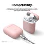 elago Upgraded AirPods Case (Front LED Visible) Protective Skinny Cover (with no Hinge) Compatible with Apple AirPods 2 and 1 (Lovely Pink)