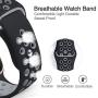 Kaome Compatible with Apple Watch Band 44mm 42mm 40mm 38mm, Soft Silicone iWatch Bands Replacement Sport Bands Compatible with iWatch Series 5/4/3/2/1, Nike+, S/M M/L