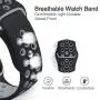 Kaome Compatible with Apple Watch Band 44mm 42mm 40mm 38mm, Soft Silicone iWatch Bands Replacement Sport Bands Compatible with iWatch Series 5/4/3/2/1, Nike+, S/M M/L