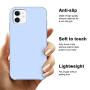 Anuck iPhone 11 Case, Anti-Slip Liquid Silicone Gel Rubber Bumper Case with Soft Microfiber Lining Cushion Slim Hard Shell Shockproof Protective Case Cover for Apple iPhone 11 6.1" 2019 - Light Blue