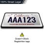 License Plate Frame, Intermerge Silicone License Plate Frame Black  Drainage Holes, Car License Plate Frames Rain-Proof, Anti-Rust and Anti-Rattle for Car License Plate Holder(1Pack No Screws Include)