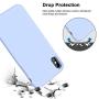 Vooii iPhone Xs Case, iPhone X Case, Soft Liquid Silicone Slim Rubber Full Body Protective iPhone Xs/X Case Cover (with Soft Microfiber Lining) Design for iPhone X iPhone Xs - Light Blue