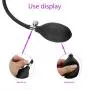 YouQDOLL Body-Safe Silicone Urethra Balloon Pump with Quick Release Valve Stretch Anal Sex Toys Inflatable Butt Plug