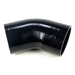 Squirrelly 4" inch 3-Ply 45 Degree Elbow Silicone Coupler Turbo Intake Intercooler Pipe Black