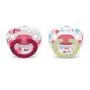 NUK Glow-in-The-Dark Orthodontic Pacifiers, Girl, 6-18 Months, 2-Pack