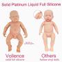 Vollence 18 inch Sleeping Full Body Silicone Baby Dolls,Not Vinyl Material Dolls,Eye Closed Realistic Newborn Real Baby Dolls That Look Real, Soft Handmade Silicone Lifelike Baby Doll - Boy
