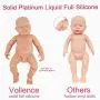 Vollence 18 inch Sleeping Full Body Silicone Baby Dolls,Not Vinyl Material Dolls,Eye Closed Realistic Newborn Real Baby Dolls That Look Real, Soft Handmade Silicone Lifelike Baby Doll - Boy